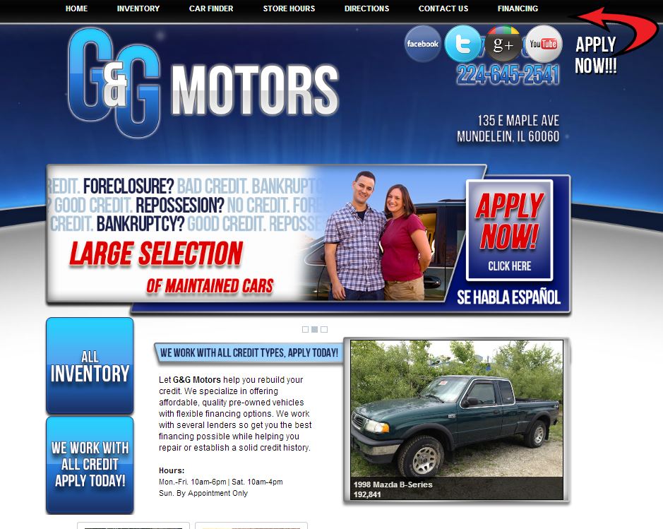 G&G Motors in Mundelein, Illinois site Built by
